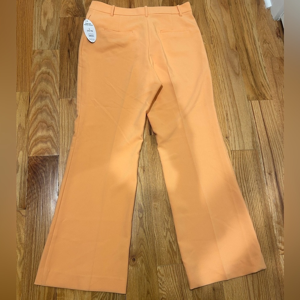 Scoop NYC Vibrant Orange Boot Cut Dress Pants with High-Waisted Design - Picture 8 of 10